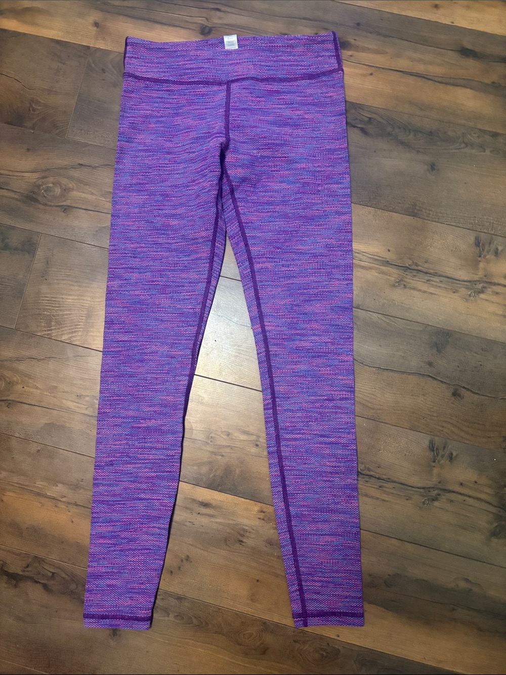 Girls' Purple Space-Dye Active Leggings